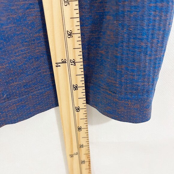 Lululemon Men's Metal Vent Tech Blue & Orange Short Sleeve Shirt - Size Large - Picture 5 of 7